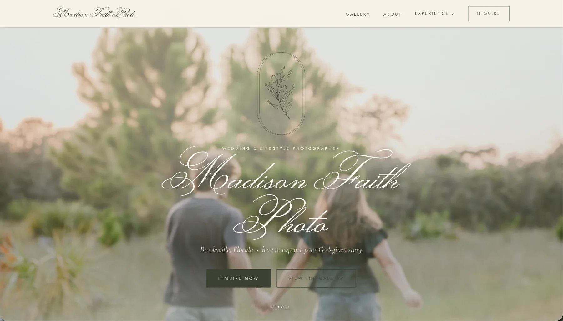 Homepage of the Madison Faith Photo website